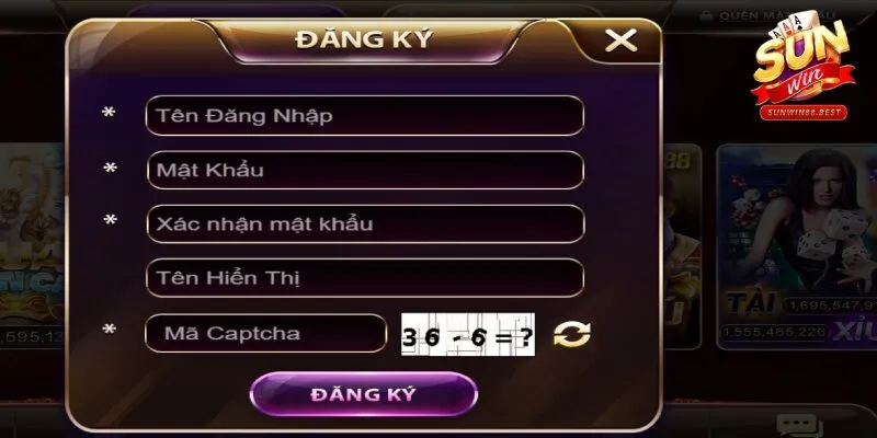 đăng ký sunwin biểu mẫu