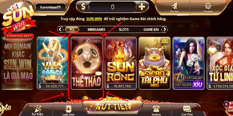 thể thao sunwin giới thiệu hạng mục