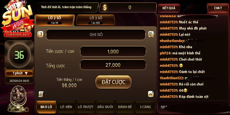 xổ số sunwin lô đề nhanh