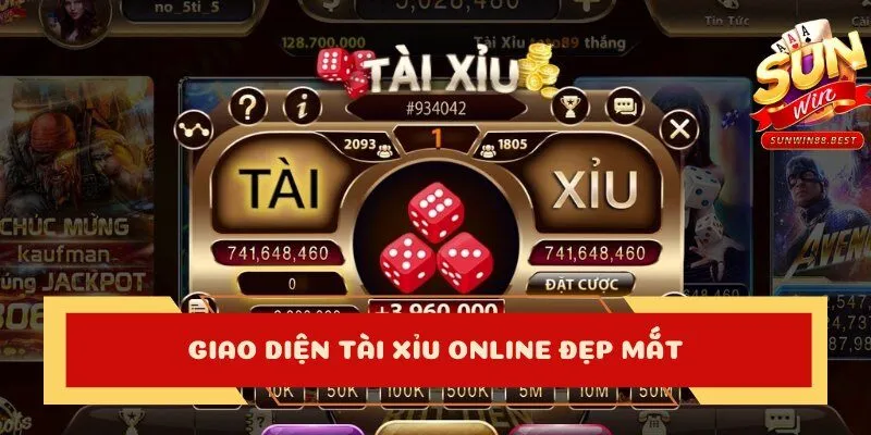 tài xỉu online uy tín, giao diện đẹp mắt